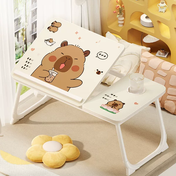 Kapibara foldable laptop table, study table, bedroom bay window storage table, lazy table