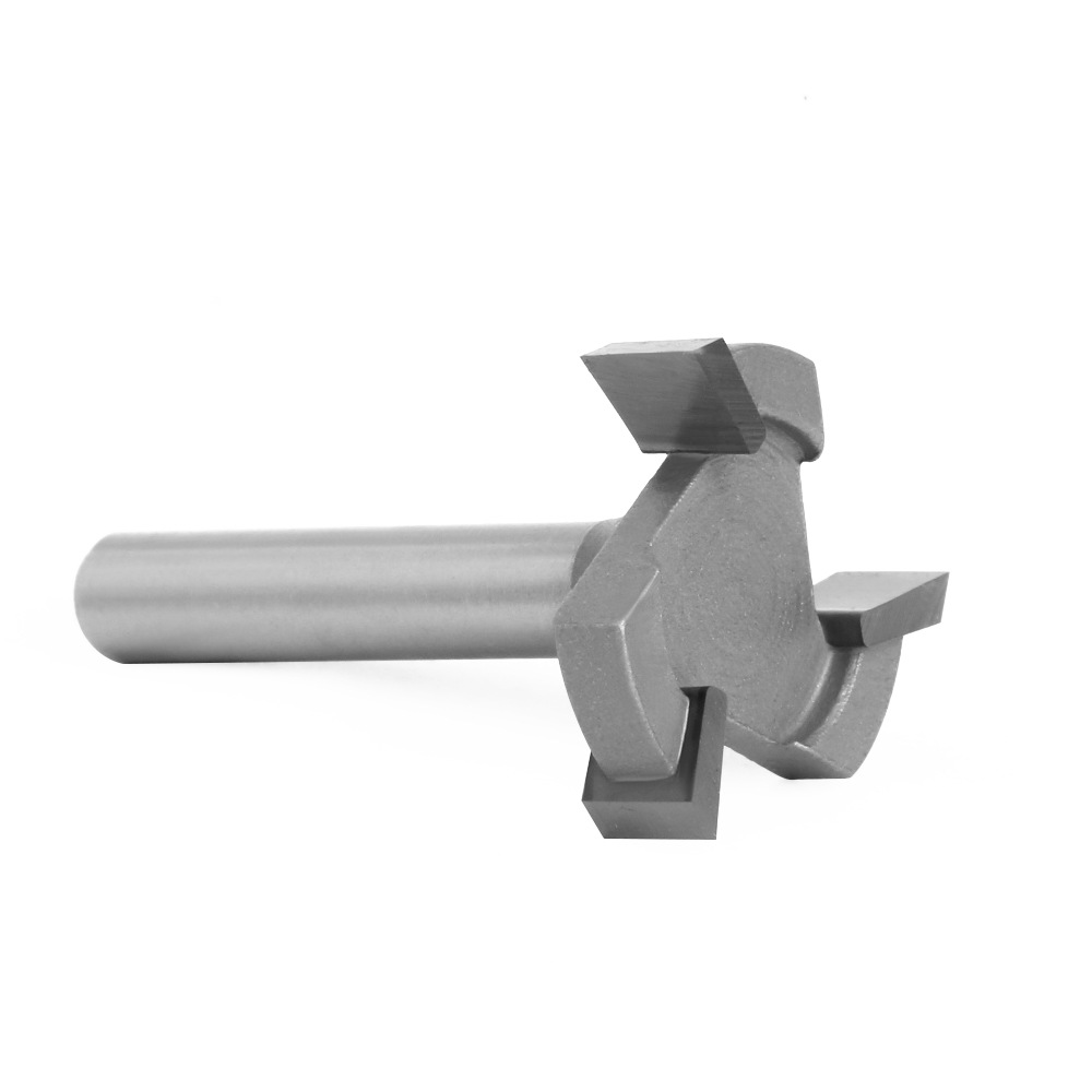 1/4 mango de tres cuchillas T-cuchillo ranura cuchillo ranurado carpintería fresadora ranurado cortador de fresado T-tipo Tenon cortador de la carpintería Gong fresadora