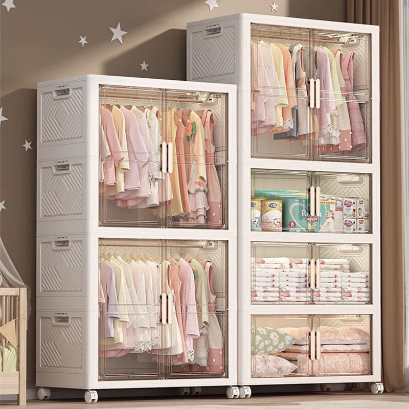 子供用ワードローブ赤ちゃん服収納ボックス赤ちゃんタンス家庭用大容量ロッカーおやつおもちゃ収納キャビネット|undefined