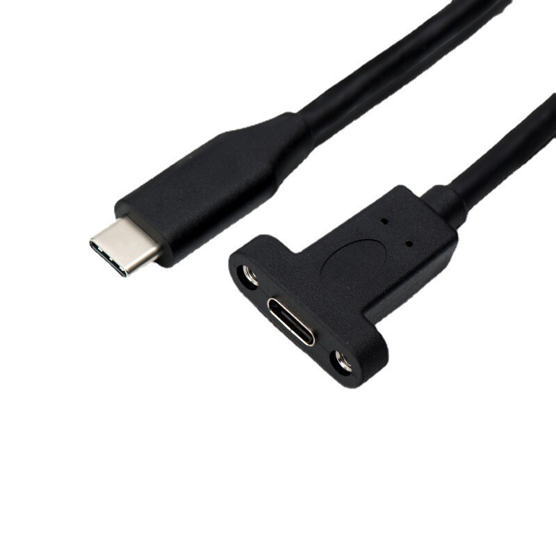 Factory 3.1 Video Extension Cable Type-C Male to USB Female 3.0 Extension Cable with Ear-Shaped Fixation, Black Copper