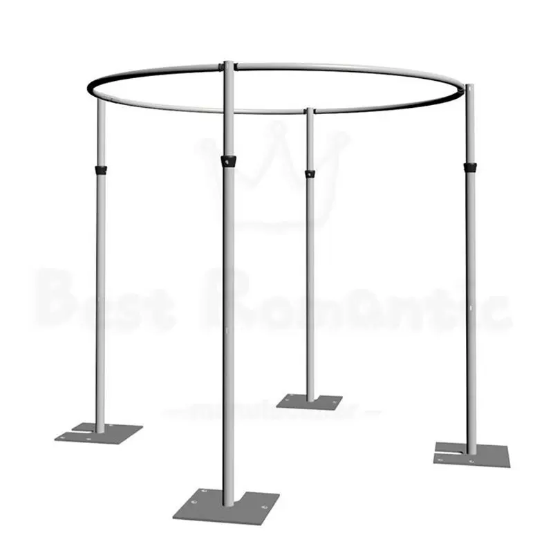 工厂直销圆形拱门婚庆背景帷幕架纱幔伸缩支撑架舞台背景帷幕架