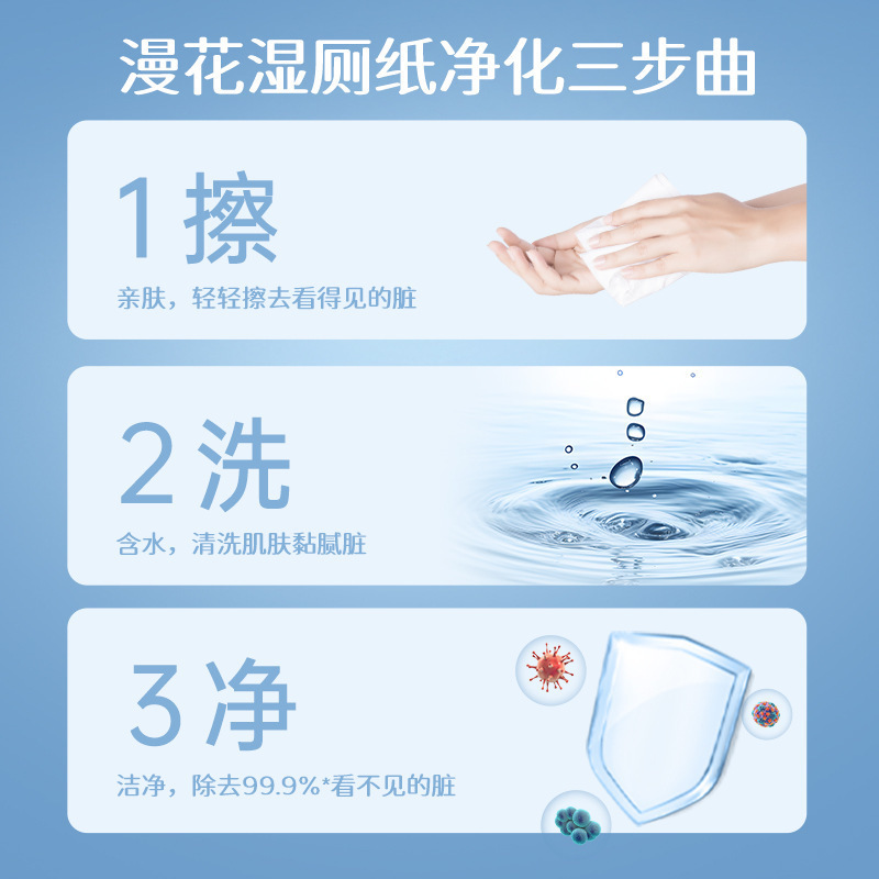 漫花湿厕纸家用大包80抽湿纸巾可冲散加厚清洁卫生湿巾纸包邮|undefined