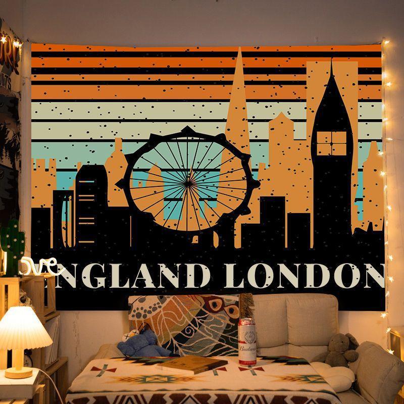 하이 엔드 침실 배경 천 아메리칸 룸 라이브 방송 복고풍 사진 장식 천 혁신 교수형 천 벽 천 임대 집