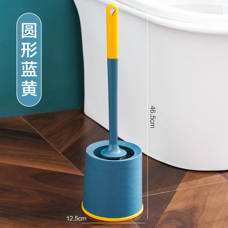 cepillo de inodoro doméstico sin esquina muerta tipo pared de baño sin perforación cepillo de inodoro de mango largo conjunto de cepillo de limpieza de pared