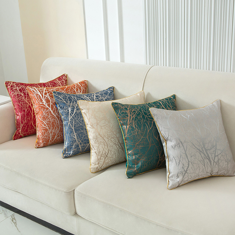 歐式提花抱枕套沙發布藝輕奢抱枕裝飾床頭家居靠墊軟包辦公室腰靠