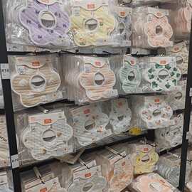 口水巾婴儿新生宝宝围嘴纯棉防水吐奶用品可旋转围兜秋冬透气