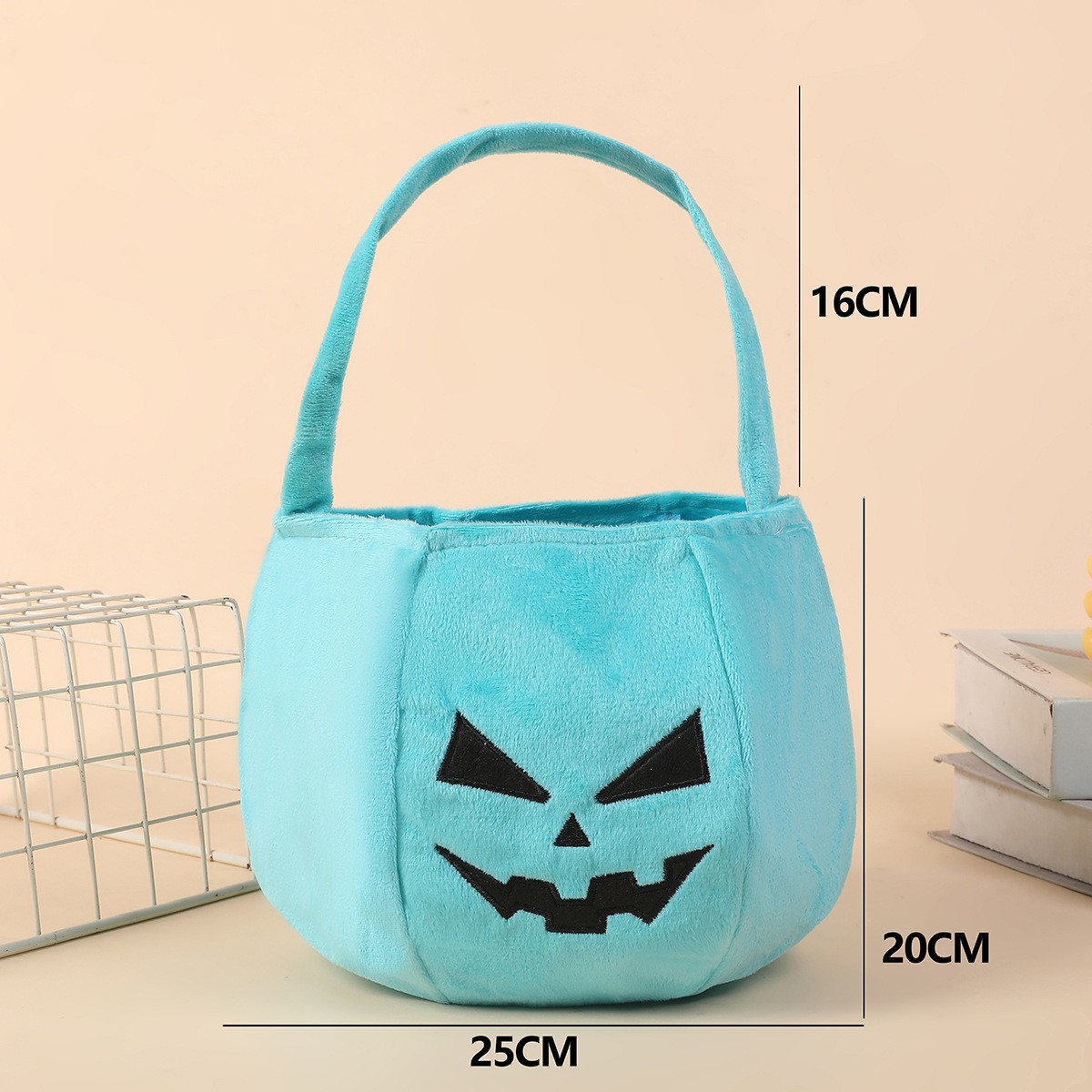 Bolsa de Dulces de Calabaza de Halloween de Tela Portátil para Niños