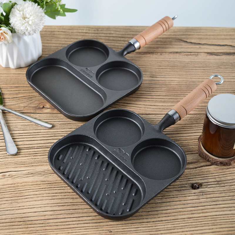 Pequeña felicidad tres en uno desayuno tortilla pan sin recubrimiento puro hierro fundido pan saludable durable hogar