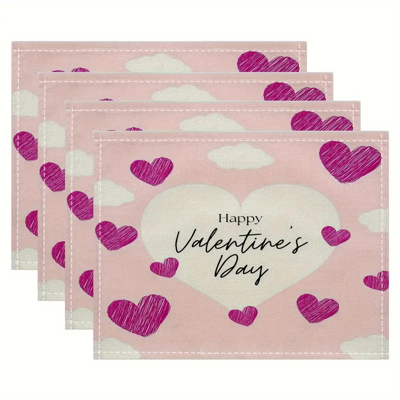 Transfronterizos lino almohadilla de mesa Aliexpress TEMU Amazon almohadilla de mesa cuadrada búfalo rojo almohadilla de Navidad Día de la Independencia