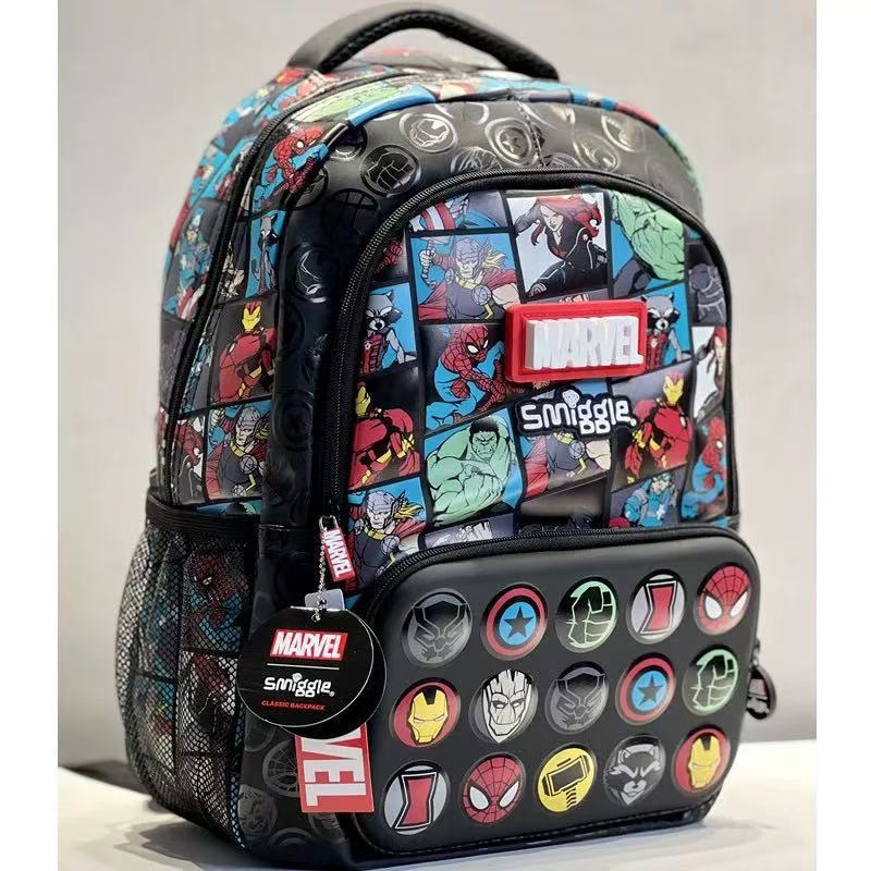 Mochila infantil australiana Smiggle caricatura multifuncional cremallera reductora de compresión mochila de la escuela primaria mochila bolsa ocio