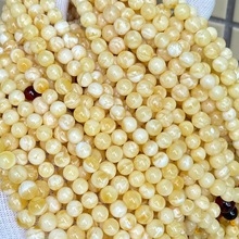 厂家直营 原矿俄罗斯蜜蜡白花蜡108蜜蜡佛珠 蜡质浓郁琥珀108佛珠