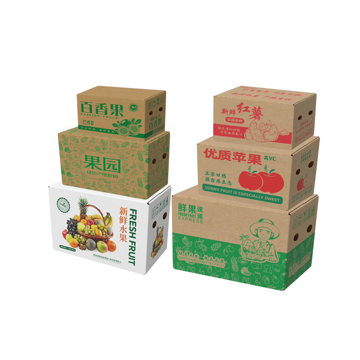 과일 상자 도매 3/5/10/ 10kg 감자 택배 포장 재고 있음 사과 구아바 패션프루트 네이블 오렌지 하드 오렌지