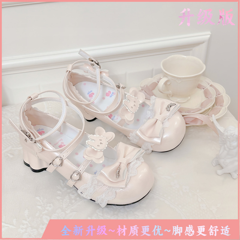 喵~软萌猫爪2025新款lolita鞋子蝴蝶结可爱洛丽塔蕾丝甜美少女|undefined