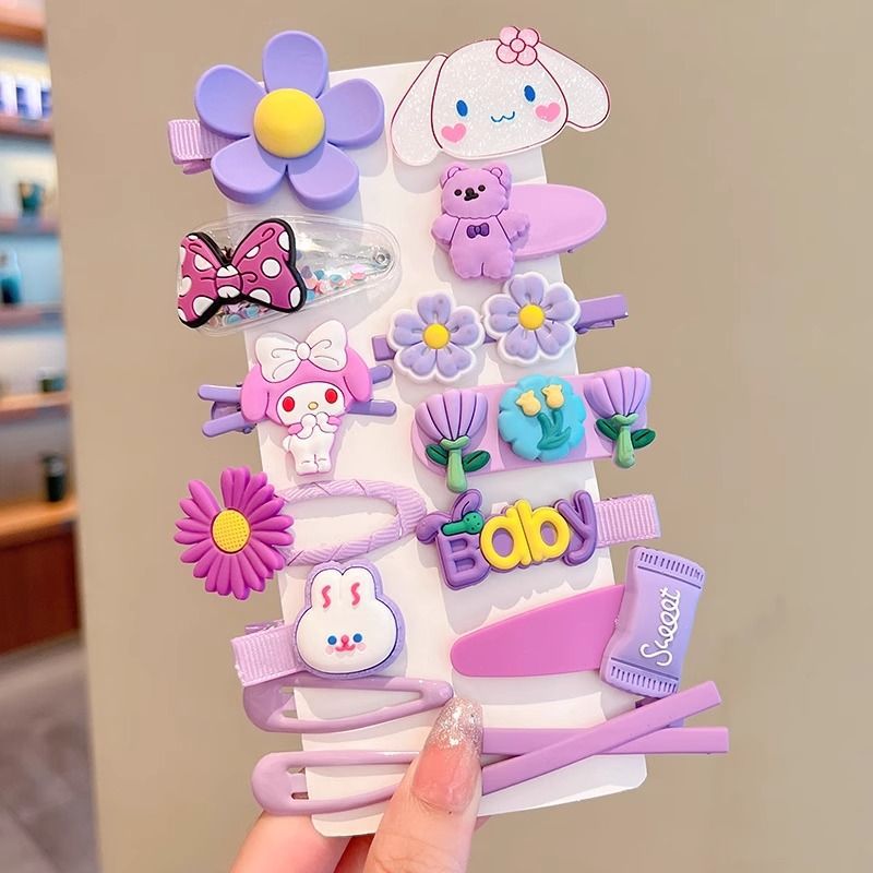 Cutie Kids Hairpin Set Coreano Baby Broken Hairpin Girl Back Brain Hairpin tocado de dibujos animados conejo frange clip