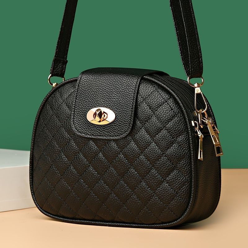 2025 New Crossbody Korean Fashion Rhombus Women's Bag Three-Layer Small Round Bag Popular Women's Large Capacity Super Cheap Bag 2025 New Crossbody Korean Fashion Rhombus Women's Bag Three-Layer Small Round Bag Popular Women's Large Capacity Super Cheap Bag