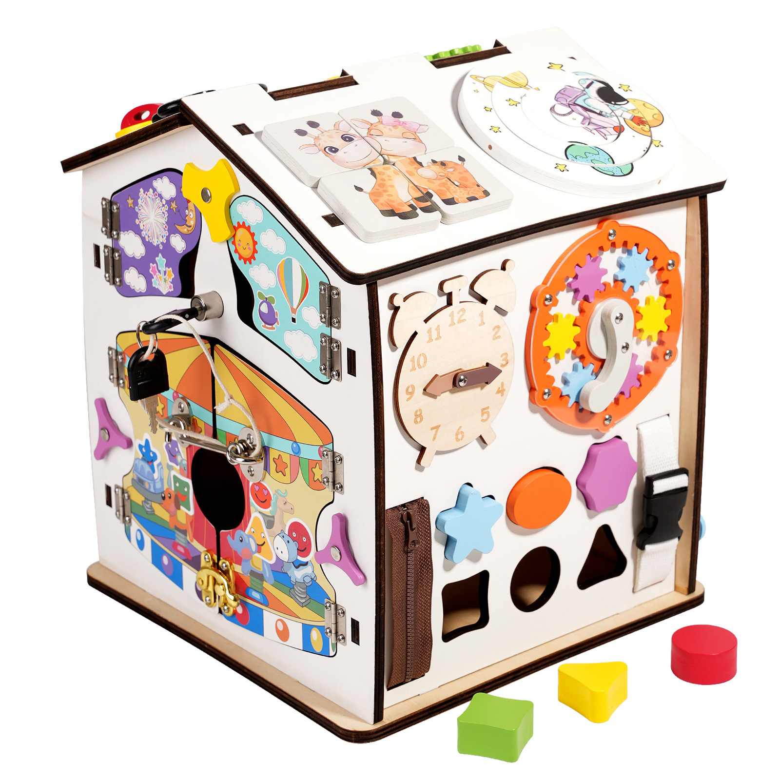 Robot de educación temprana ocupado Casa Montessori DIY ayudas de enseñanza multi-diversión jugar juguetes educativos para niños