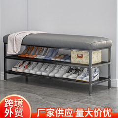 换鞋凳门口家用简约入户穿鞋凳软包坐垫一体玄关进门鞋柜出租房