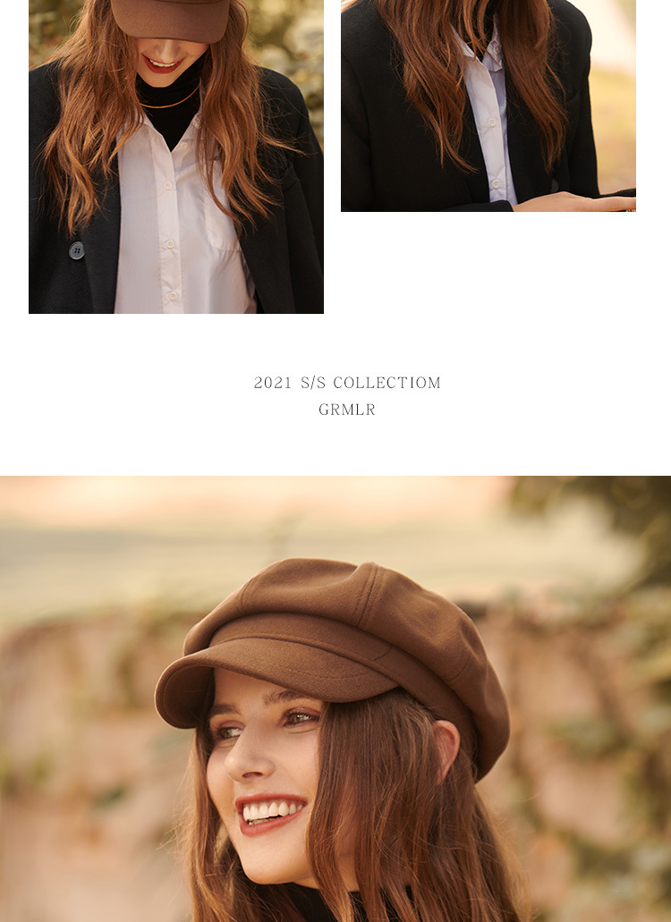 Unisex Beret hat woman autumn and winter fashion warm winter hat solid color octagonal hat with duck cap_voghion.com