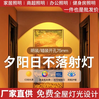 嵌入式夕阳红日落灯氛围感玄关过道日不落明装射灯吸顶落日氛围灯