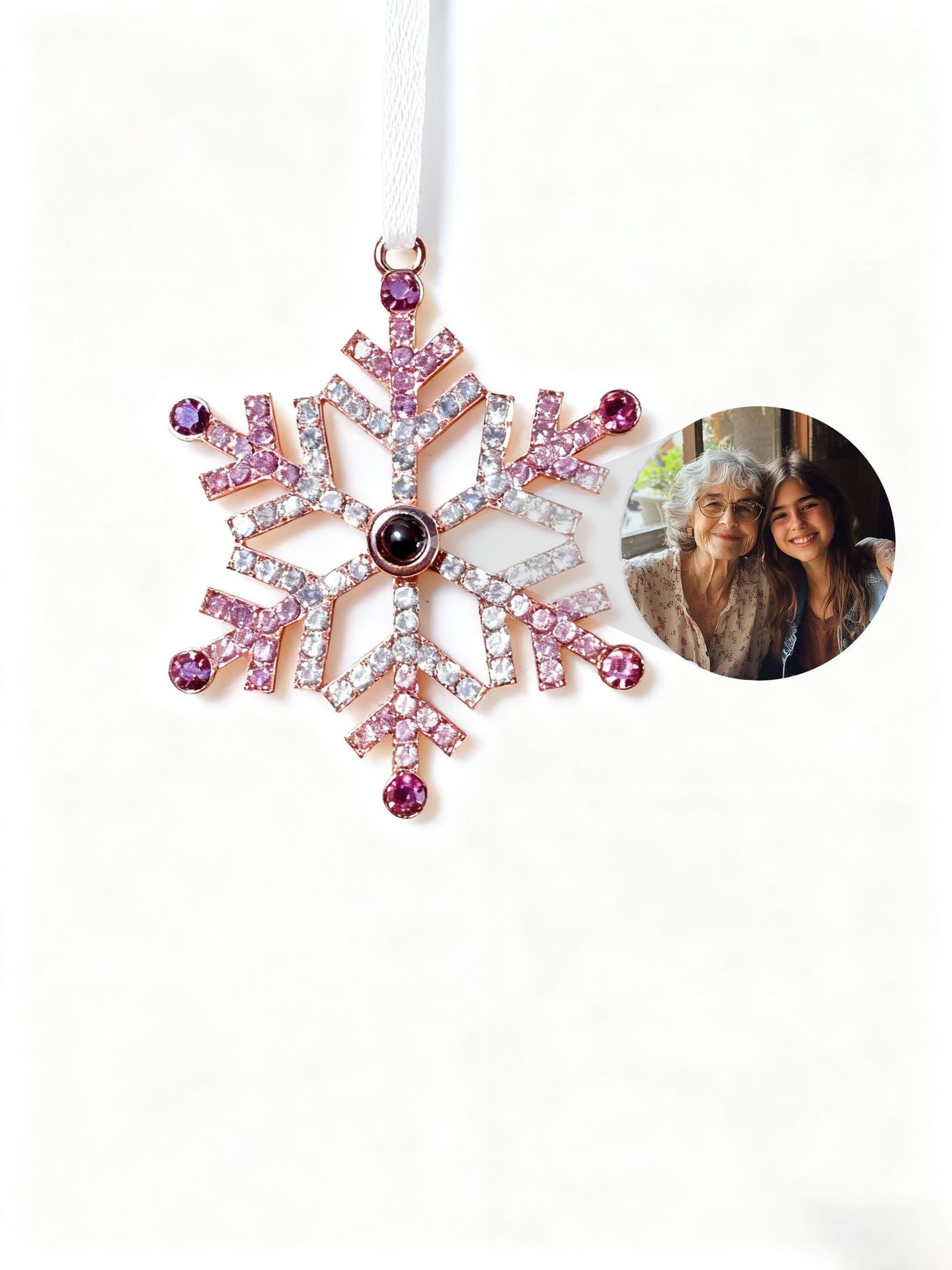 Snowflake - blanco rosa