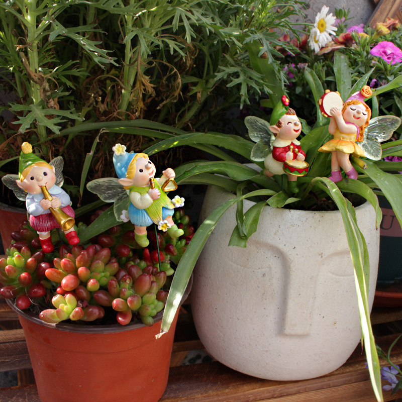  outdoor courtyard terrace decoration plug-in gardening groceries resin elf dwarf landscaping garden plug-in decoration