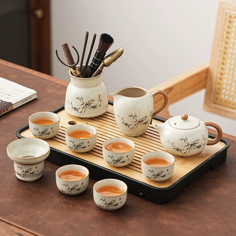 High-end tea set for home use, teapot, tea cup, light luxury style, new collection
