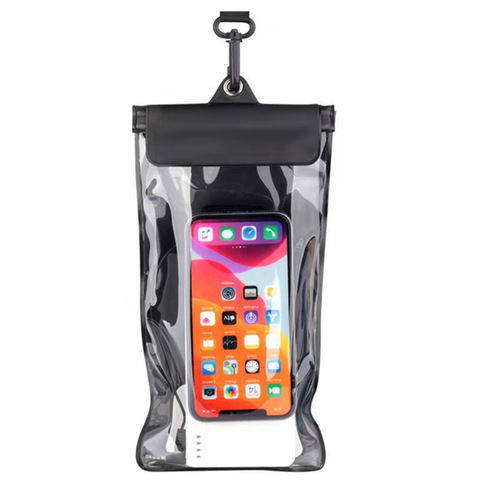 Large-sized takeout phone waterproof bag, touch screen, charge earphone, dustproof, rainproof phone case, neck strap, Meituan