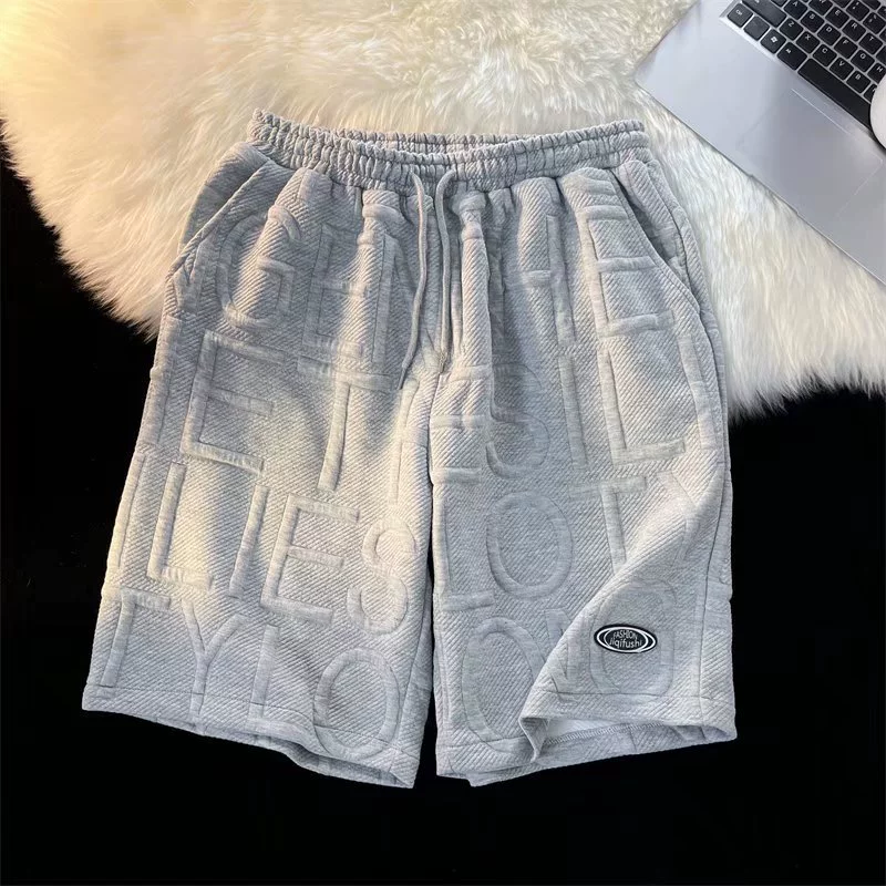 Летние легкие шорты из ледяного шелка для мужчин, свободные, модные, для активного отдыха, пятидюймовые шорты от производителя