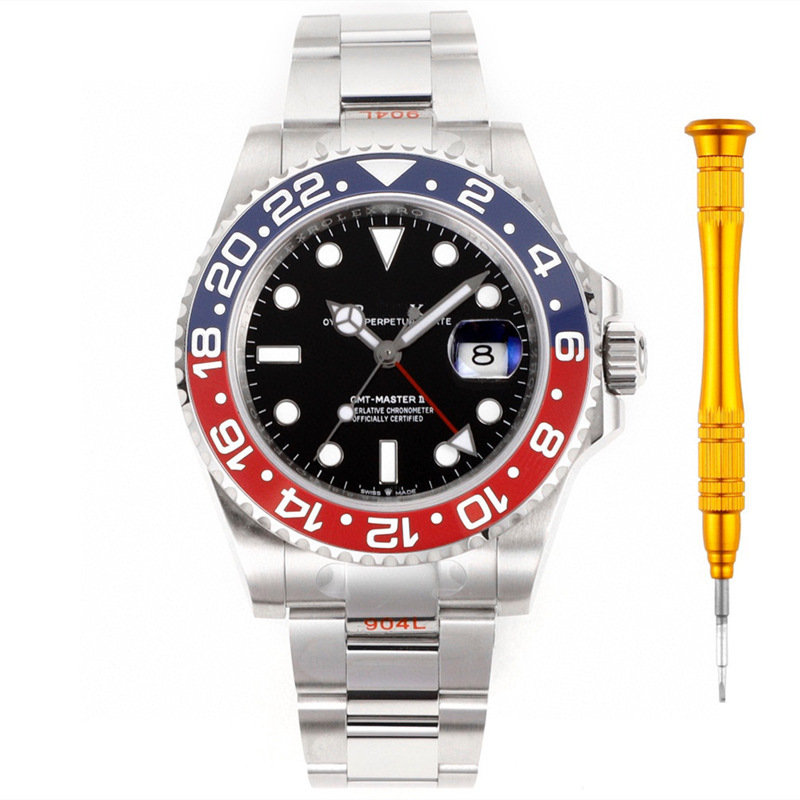 Cross-Border Laojia Greenwich Pepsi Circle Series Men's Luminous Diving Waterproof Fully Automatic Mechanical Watch