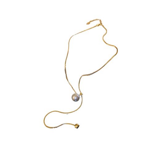 Pearl Necklace Women's Light Luxury Niche New Necklace Long Clavicle Sweater Chain Attractive Accessories