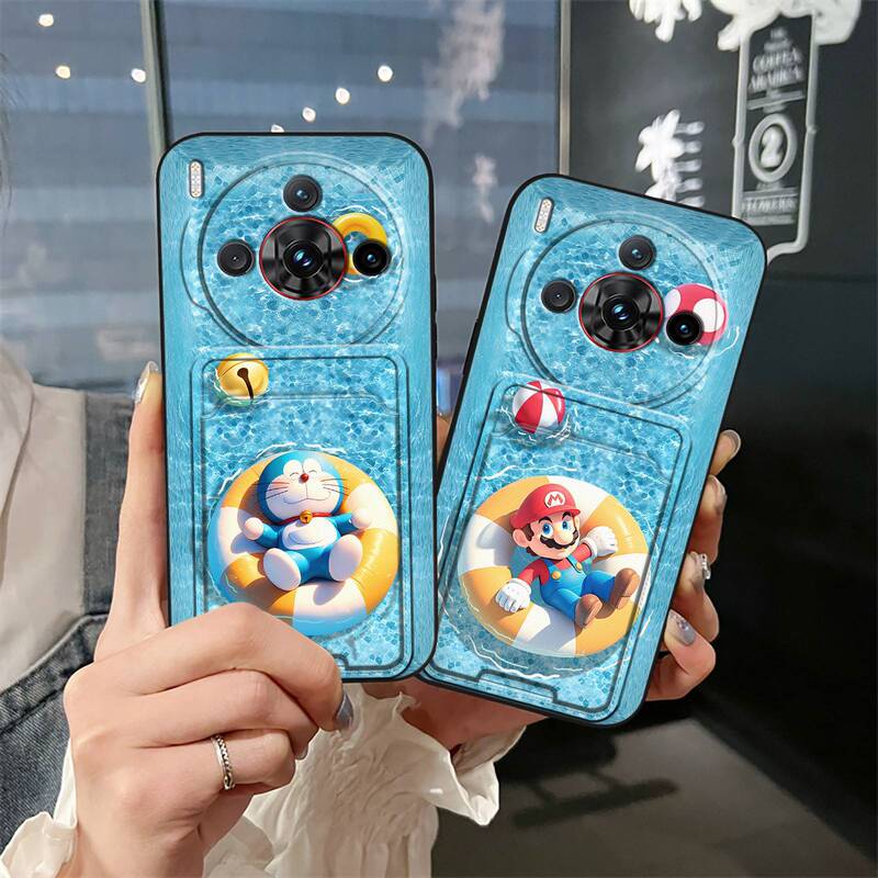 Suitable for Zte Mobile Phone Cases, Fun Card Holders, Simple Card Inserts for Men and Women, Swimming Pool Textures, Trendy Swimming Rings, Funny