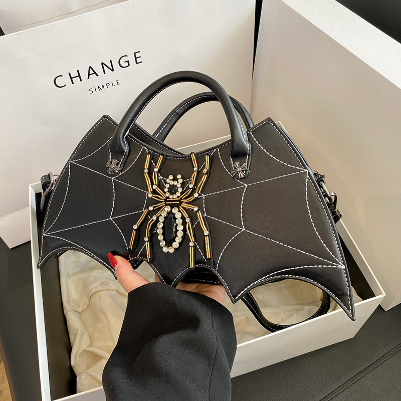 Cross-border wholesale new European and American fashion creative handmade spider bag personalized design embroidery diamond women's bag messenger bag