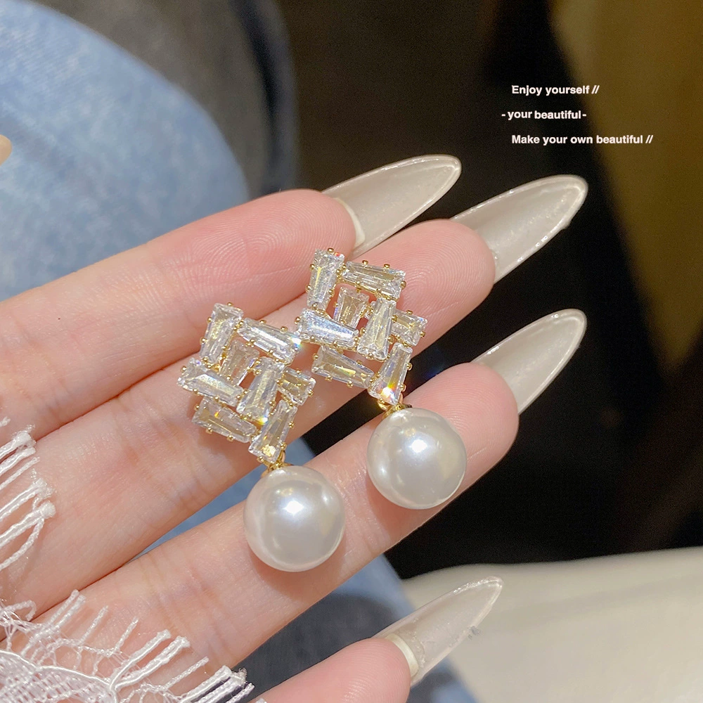 Серьги из серебра 925 пробы, Tassel из циркония, длинная легкая подвеска