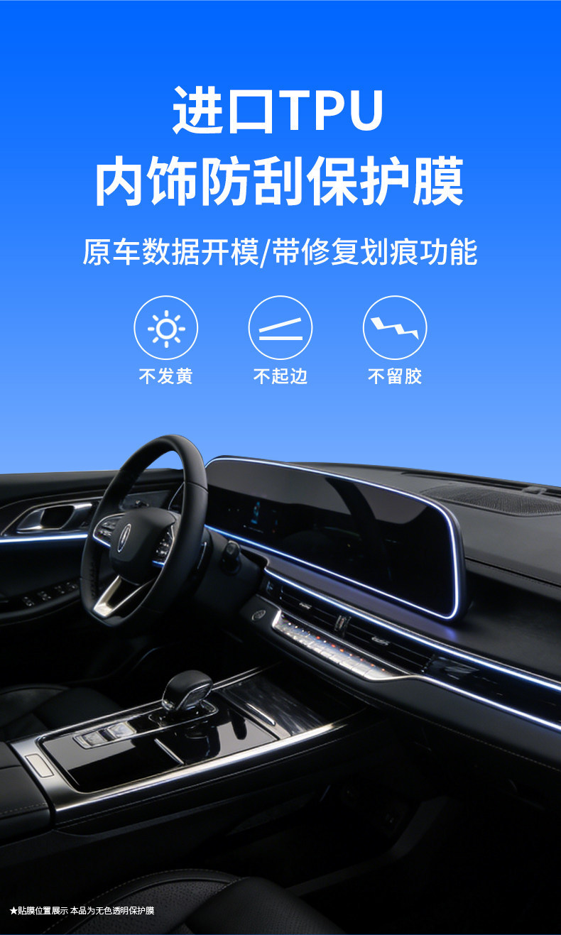 Suitable for Mercedes-Benz C-Class C260L Interior Protective Film, Glc300 Central Control Film, Navigation Screen Tempered Film Modification