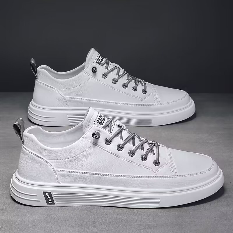 Zapatos de hombre de un pie 2024 nuevos zapatos blancos de verano para hombres zapatos de moda coreanos zapatos deportivos casuales de moda juvenil