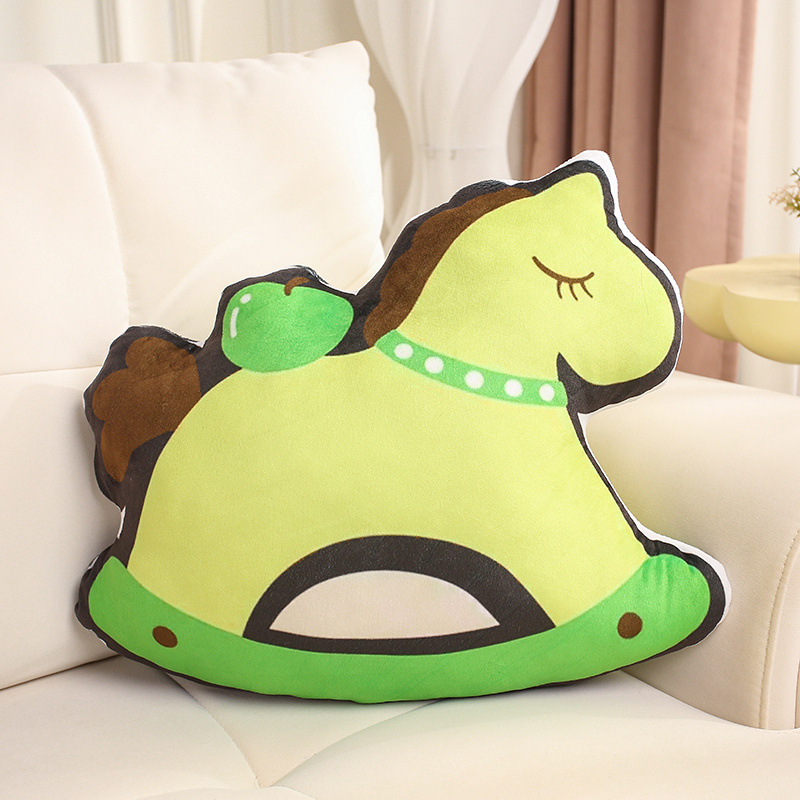 Serie de cojines de caballo de roca sofá almohada de la sala de estar almohada de cabecera muñeca muñeca de peluche regalos para niños para el hogar