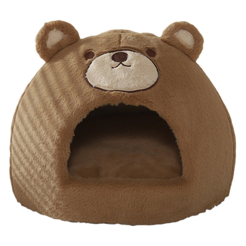 Gato nido invierno cálido cerrado perrera dormir cuatro estaciones universal mascota sofá gato cama invierno gato casa