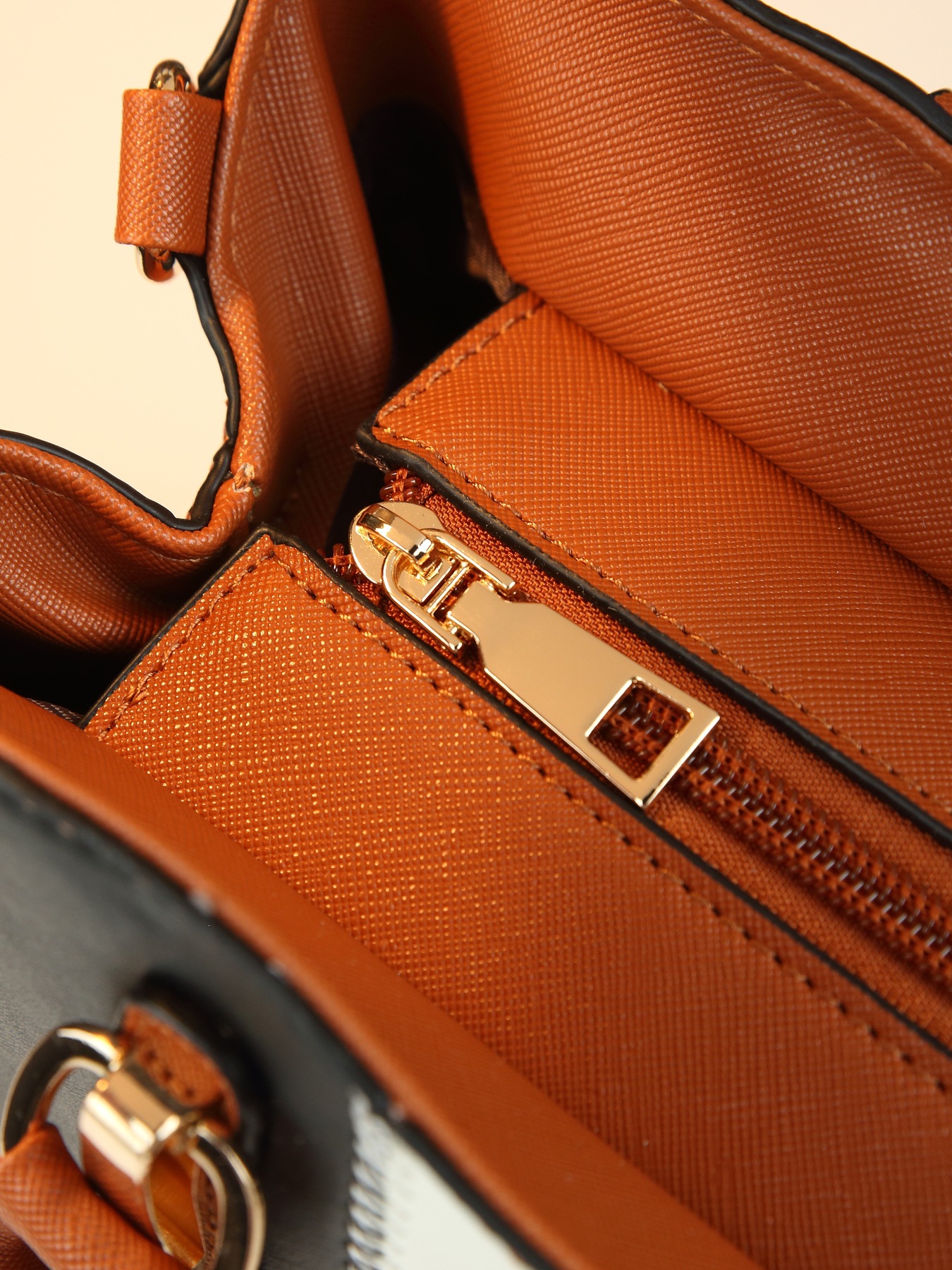 Modische Damen Handtasche Im 4-teile-set Mit Farbblock-design_voghion.com