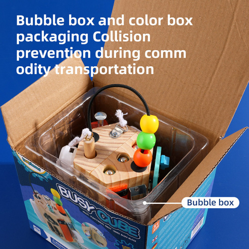 Cross-border Amazon children's toys wholesale Montessori teaching aids multi-functional eight-sided busy cube busy board