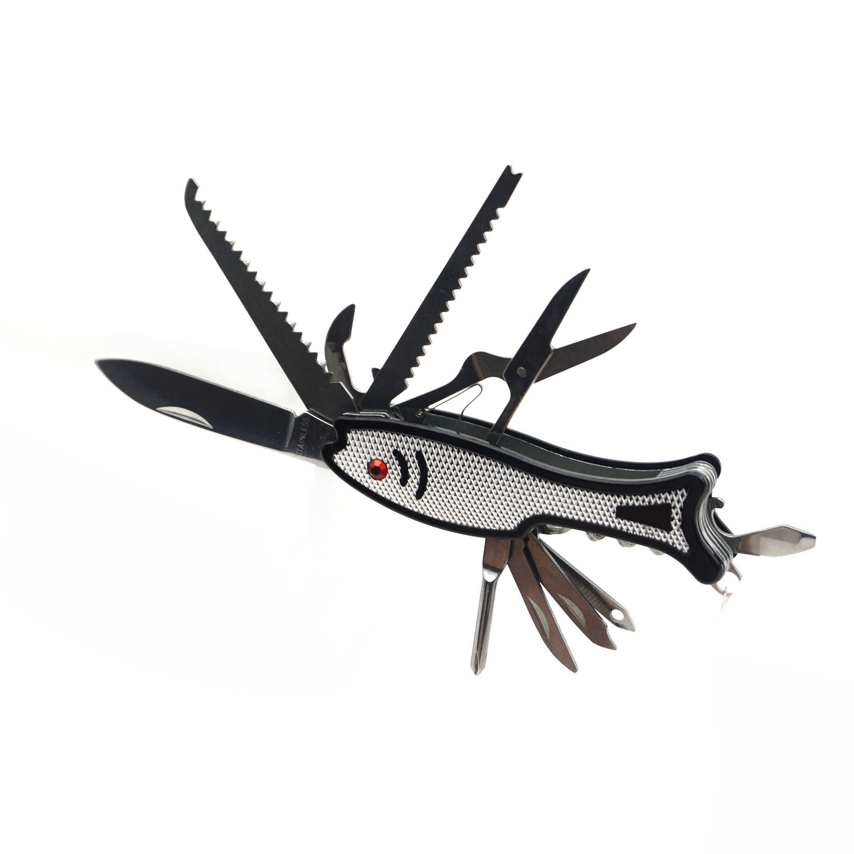 创意造型鱼仔刀 户外野营军刀 折叠多功能铝壳小刀 五金工具