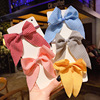 Hair rope with bow, fresh cloth, Korean style