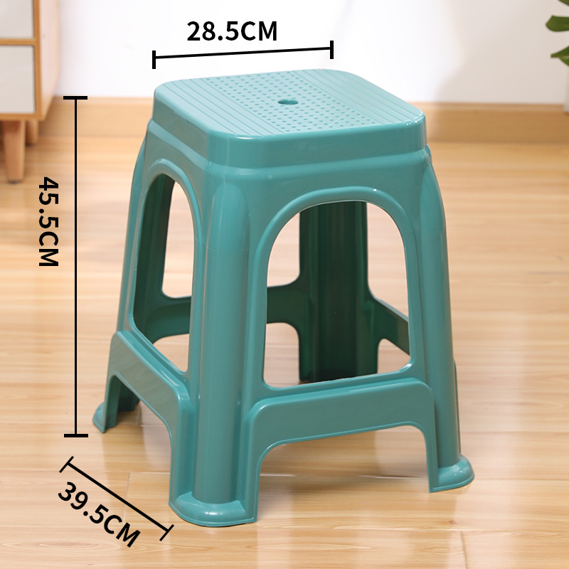 Taburete de plástico engrosado, sala de estar de moda para el hogar, taburete pequeño económico simple, antideslizante y duradero, mesa de comedor, taburete, restaurante de baño