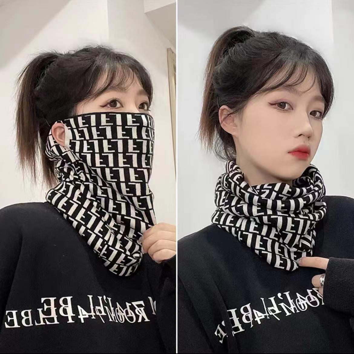 가을 겨울 매달린 귀 [검은 글자] 다기능 플러스 벨벳 스타일