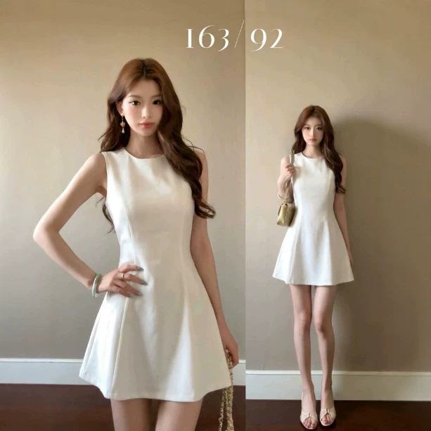 White Dress for Women, Summer Style, Unique and Beautiful Little Dress for Early Summer, Sleeveless White Dress, Short Dress, Graduation Dress