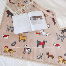 美式沙发毯盖毯跨境外贸卡通小毛毯沙发午睡毯珊瑚绒午休毯子礼品