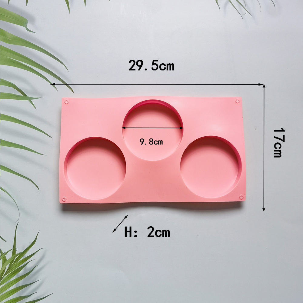 3 discos 114 molde de silicona pastel helado pudín molde de postre jabón utensilios