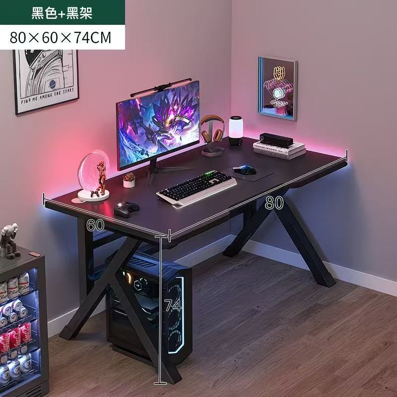 Length 80 width 60 height 74 black frame + black table top