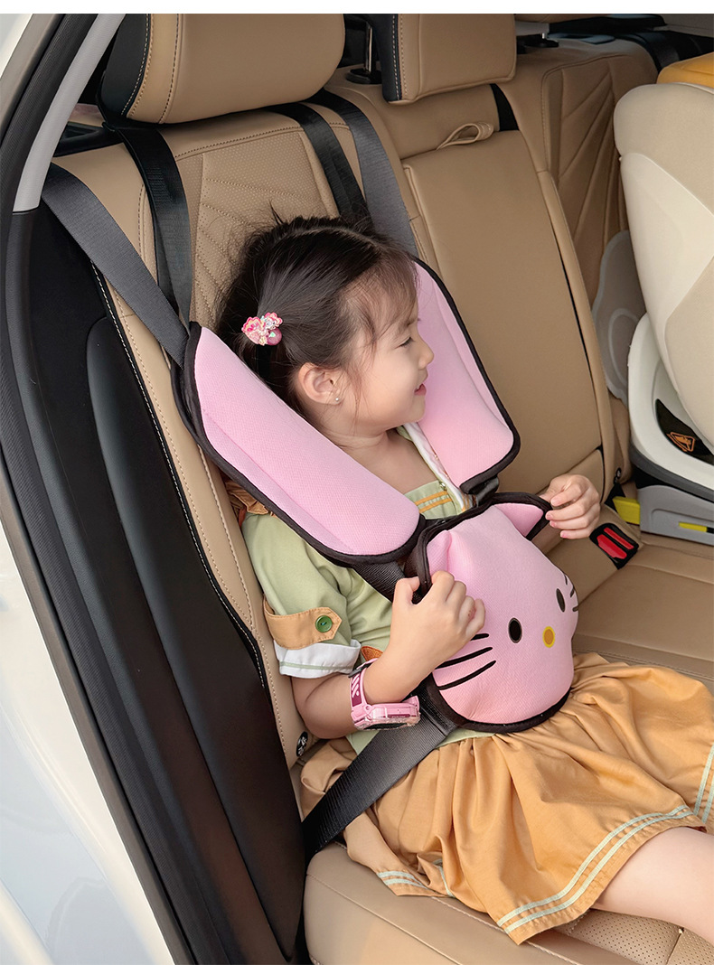 Children's Car Seat Belt Anti-Stranglehold Shoulder Protector Holder for Car Baby Belly Protector Limiter for Sleeping