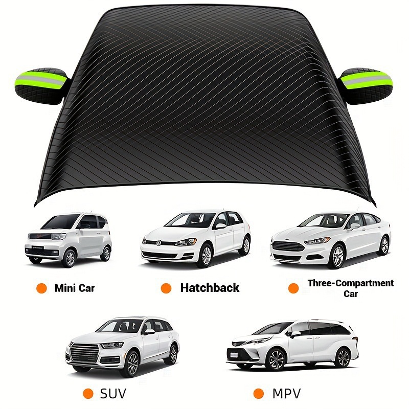 Cross-Border Car Front Snow Shield 10 Magnets Oxford Cloth Front Windshield Anti-Freeze Anti-Frost Anti-Snow Cover Heat Insulation