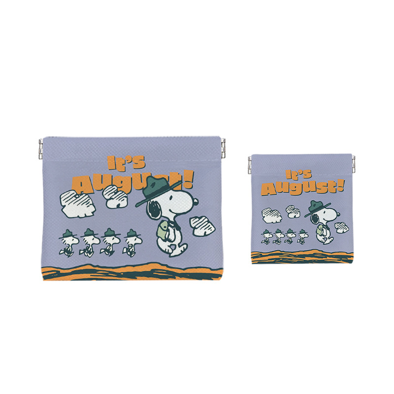 Snoopy Data Cable Bag Cargador de auriculares Bomba de maquillaje bolsa portátil bolsa de almacenamiento de artículos diversos